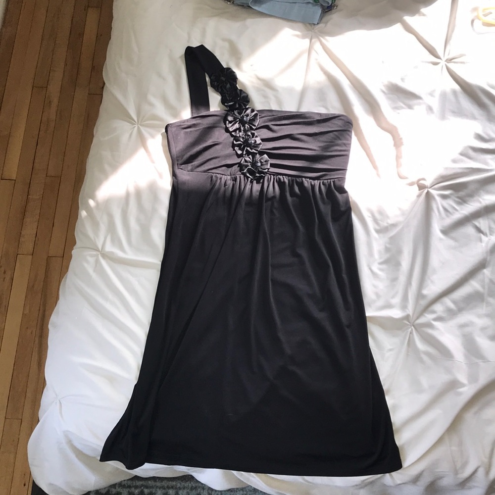 Single strap black dress
